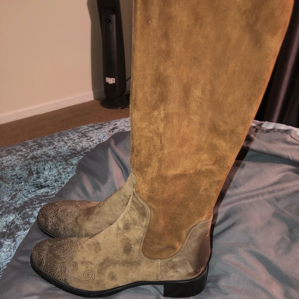 Prada suede Vero Cuoio boots